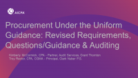 Procurement Under the Uniform Guidance: Revised Requirements, Questions/Guidance & Auditing icon