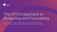 The CFO’s Approach to Budgeting and Forecasting
