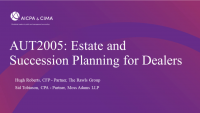 Estate and Succession Planning for Dealers