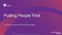 Announcements and Introduction | Putting People First – Evolving the Approach to Developing Finance Talent
