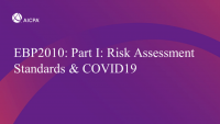Part I: Risk Assessment Standards & COVID19 icon