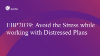 Avoid the Stress while working with Distressed Plans
