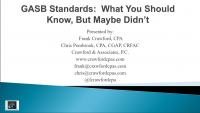GASB Standards - What You Should Know, But Didn't