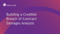 Building a Credible Breach of Contract Damages Analysis