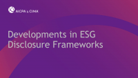 Developments in ESG Disclosure Frameworks