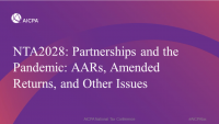 Partnerships and the Pandemic: AARs, Amended Returns, and Other Issues
