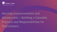 Morning Announcements and Introduction | Building a Cannabis Practice and Responsibilities for Practitioners icon