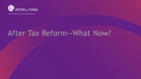 After Tax Reform--What Now?