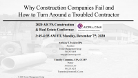Why Construction Contractors Fail and How to Turn Around a Troubled Contractor icon