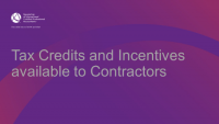 Tax Credits and Incentives available to Contractors