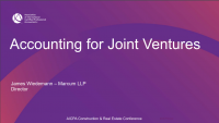 Joint Venture Accounting