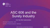 ASC 606 and the Surety Industry One Year after Implementation