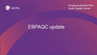Welcome & Introduction | EBPAQC Update: What's New and on the Horizon icon
