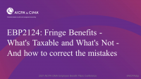 Fringe Benefits - What's Taxable and What's Not - And how to correct the mistakes