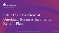 Overview of Unrelated Business Income for Benefit Plans