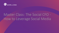Master Class: The Social CFO - How to Leverage Social Media 