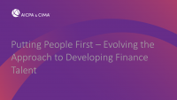 Putting People First – Evolving the Approach to Developing Finance Talent