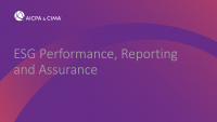 ESG Performance, Reporting and Assurance
