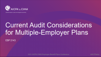 Current audit considerations for multiple-employer plans
