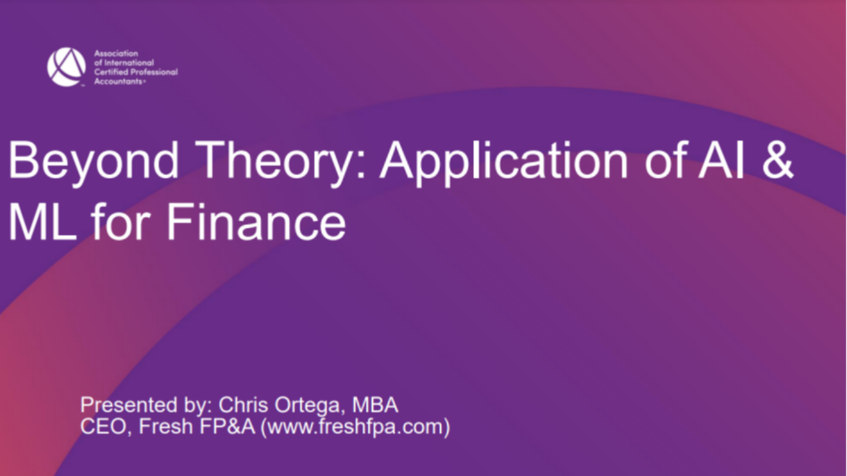 Beyond Theory: Application of AI & ML for Finance