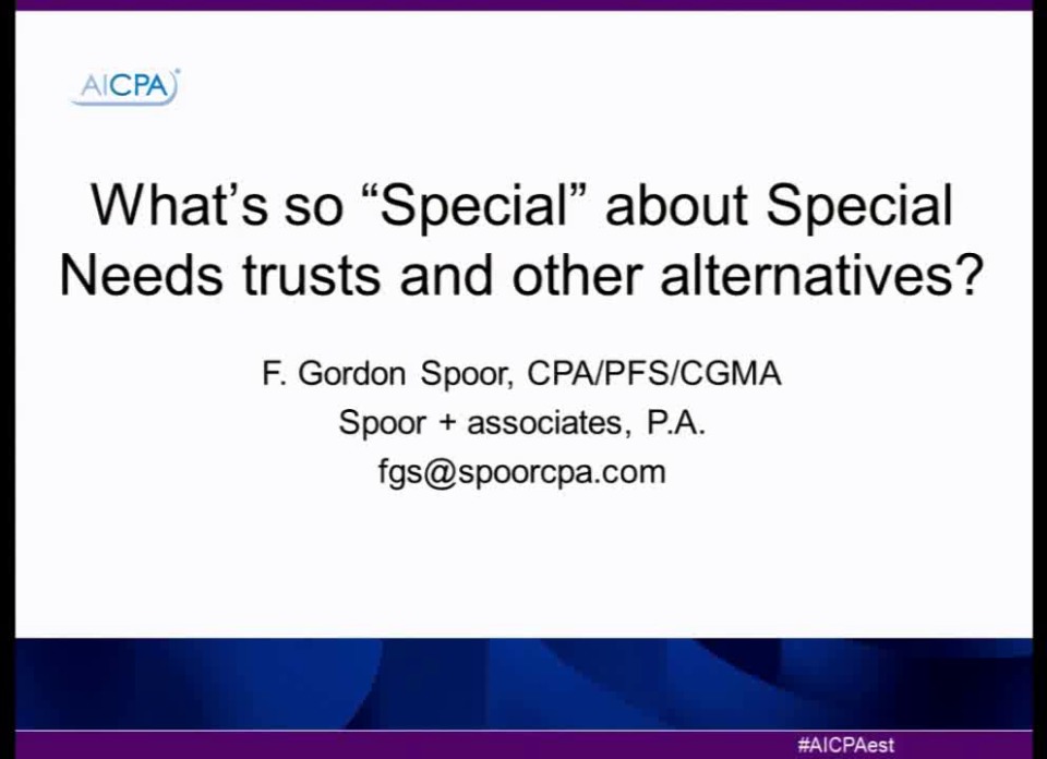 What s So Special About Special Needs Trusts