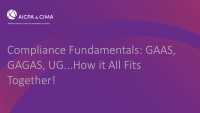 Compliance Fundamentals: GAAS, GAGAS, UG...How it All Fits Together! icon