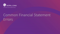Common Financial Statement Errors