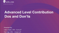 Advanced Level Contributions Do's and Don'ts icon