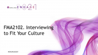FMA2102. Interviewing to Fit Your Culture