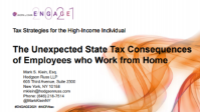 ENG2115. The Unexpected State Tax Consequences of Employees who Work from Home