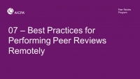 Best Practices for Performing Reviews Remotely