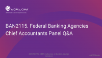 Federal Banking Agencies Chief Accountants Panel Q&A