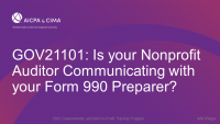 Is your Nonprofit Auditor Communicating with your Form 990 Preparer? icon