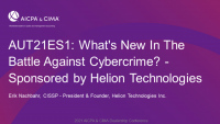 What's New In The Battle Against Cybercrime? - Sponsored by Helion Technologies