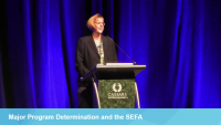 Major Program Determination and the SEFA icon
