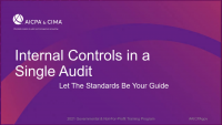 Internal Control over Compliance: Let the Standards Be Your Guide