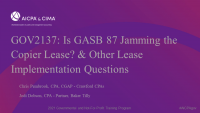 Is GASB 87 Jamming the Copier Lease? & Other Lease Implementation Questions