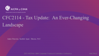 Tax Update:  An Ever-Changing Landscape
