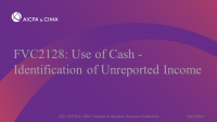Use of Cash - Identification of Unreported Income