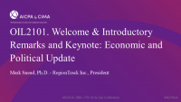Welcome & Introductory Remarks and Keynote: Economic and Political Update