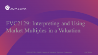 Interpreting and Using Market Multiples in a Valuation