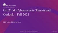 Cybersecurity Threats and Outlook – Fall 2021