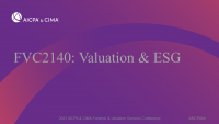 Valuation & ESG