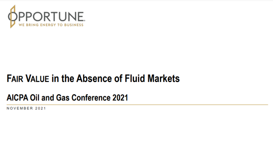 Fair Value in the Absence of Fluid Markets	