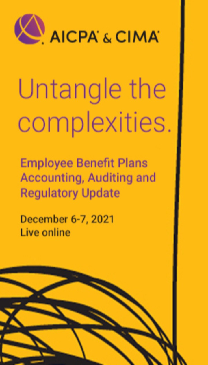 2021 AICPA & CIMA Employee Benefit Plans Accounting, Auditing and Regulatory Update  icon