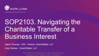 Navigating the Charitable Transfer of a Business Interest icon