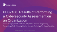 Results of Performing a Cybersecurity Assessment on an Organization
