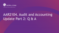 Audit & Accounting Update Part 2: Q&A  icon