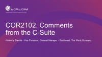 Comments from the C-Suite