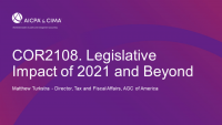 Legislative Impact of 2021 and Beyond
